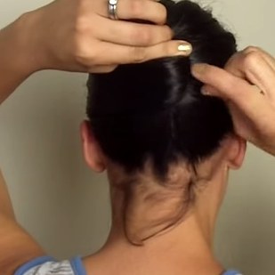 Simple Updo Hairstyle Tutorial with One Bobby Pin