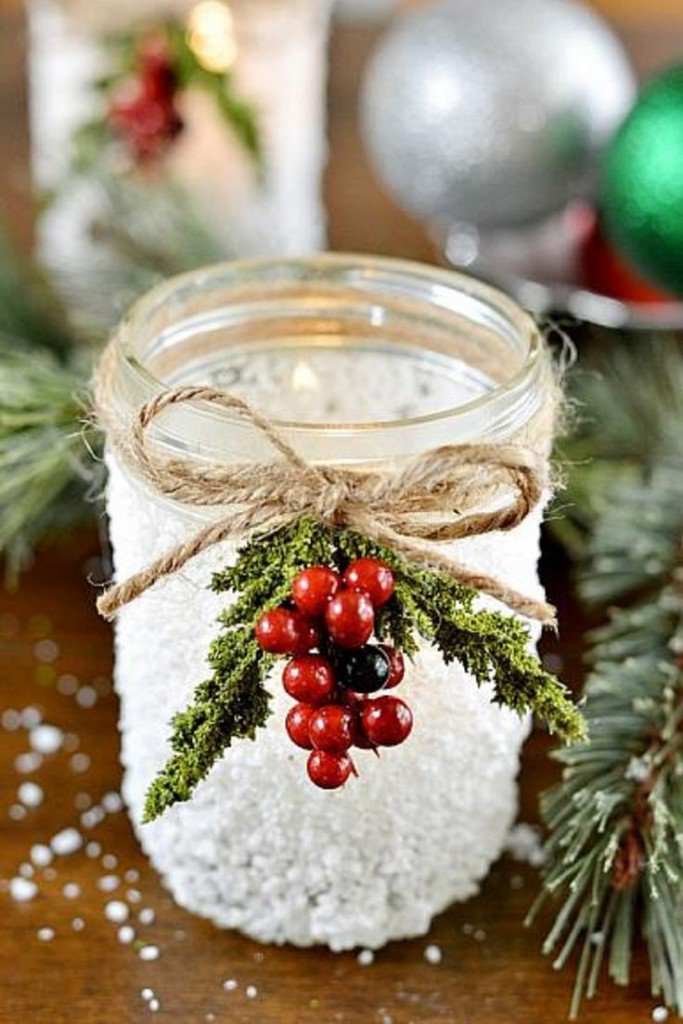 Snowy Mason Jar