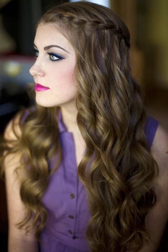 Stunning Waterfall Braid for Brown Hair