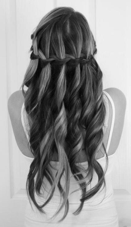 Stunning Waterfall Braid for Wedding Hairstyles