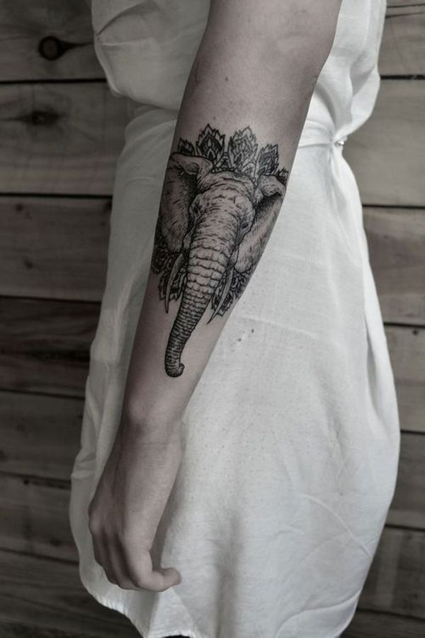 Stylish Elephant Tattoo