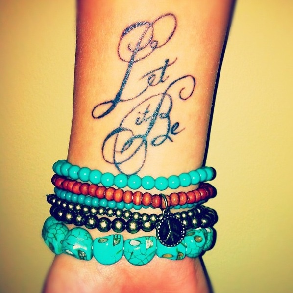 Stylish Let It Be Tattoo