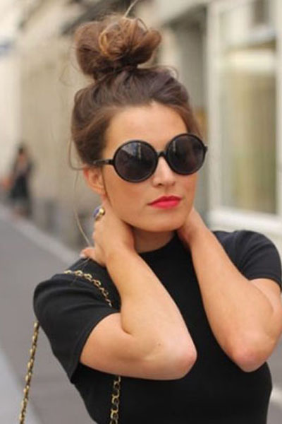 Top Knot With Sunglasses