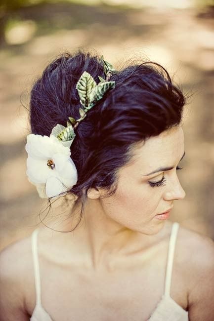 Updo with Flower