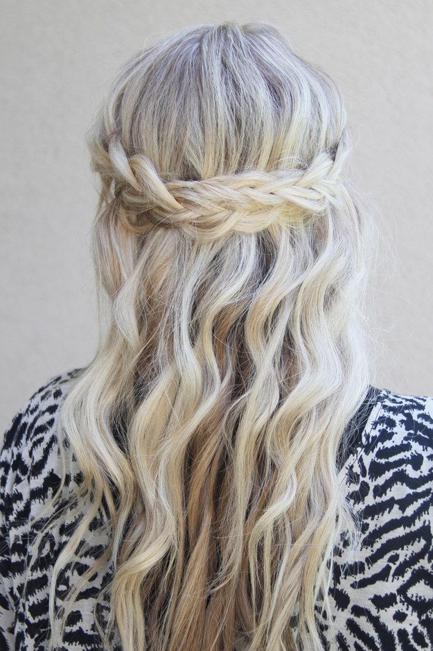 Waterfall Braid for Long Blond Hair