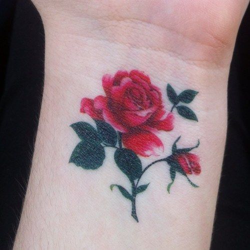 Wrist Rose Tattoo