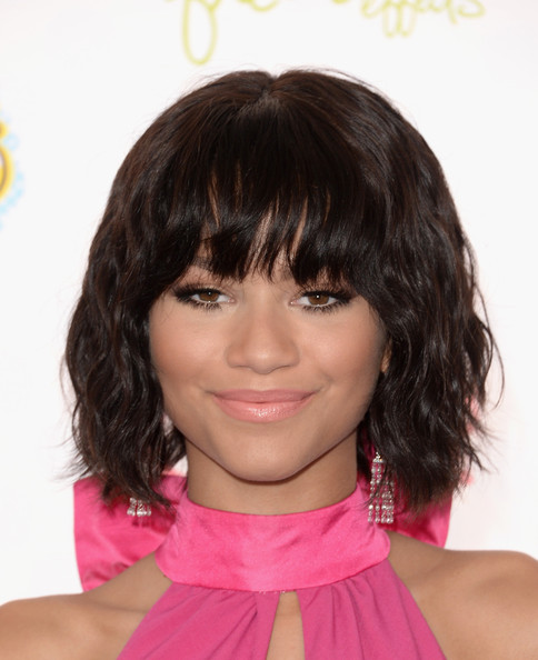 Zendaya Coleman Fringed Bob with Voluminous Short Curls