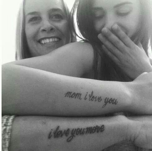 Mother and Daughter Tattoos/pinterest