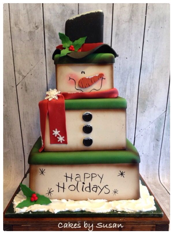 Pretty Snowman Cake Ideas for Christmas Pretty Designs