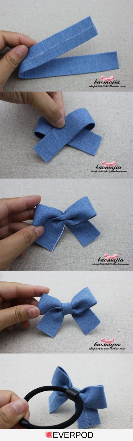 Blue Hair Bow