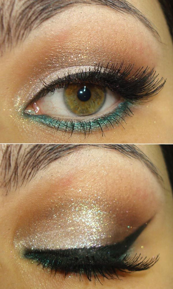 Bronze Glitter Makeup