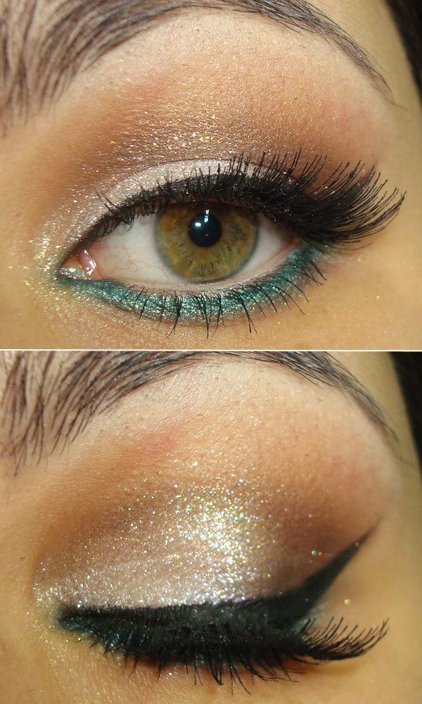 Bronze Glitter Makeup