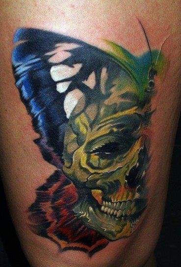 Butterfly Skull Tattoo