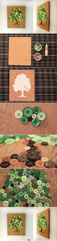 DIY Button Wall Art