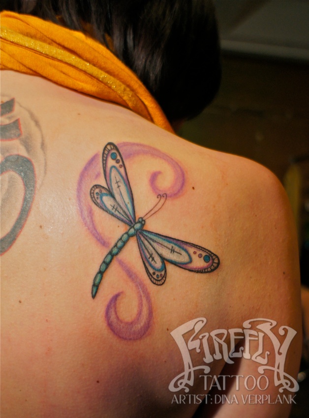 Dragonfly Tattoo on Shoulder
