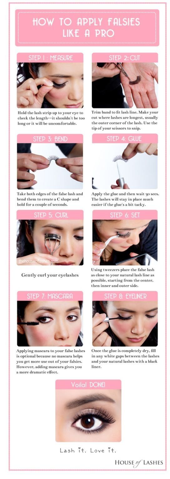 How to Apply the False Eyelash - Pretty Designs