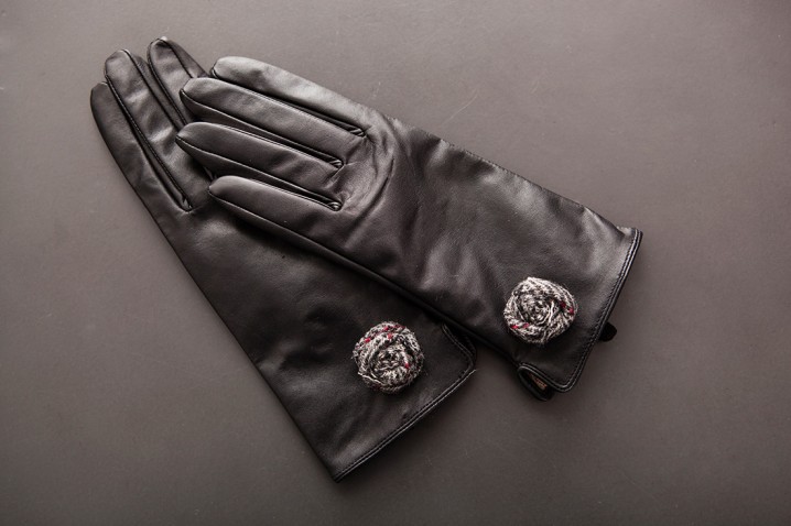 Rose Leather Gloves