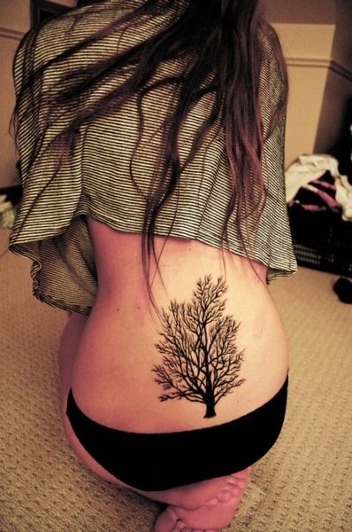 Simple Tree Tattoo on Back