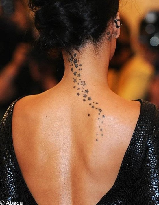 Star Tattoo on Neck