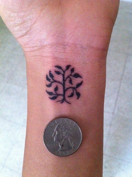 Tiny Tree Tattoo Design