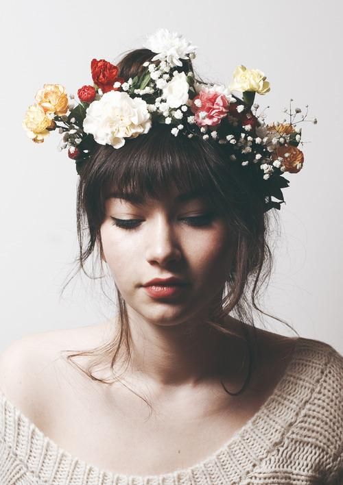 Updo with Flower Crown