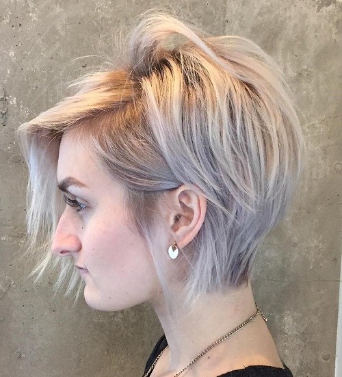 long blonde pixie cut for short thin hair