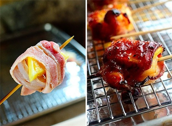 Bacon-Wrapped Shrimp with Pineapple