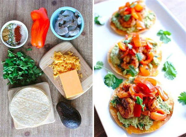 Shrimp Recipe Easy Shrimp & Guacamole Tostadas