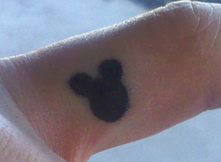Ash Costellos Tattoos - Cute Small Mickey Mouse silhouette Tattoo