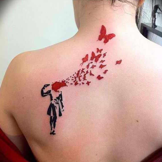 Butterfly Shoulder Tattoo