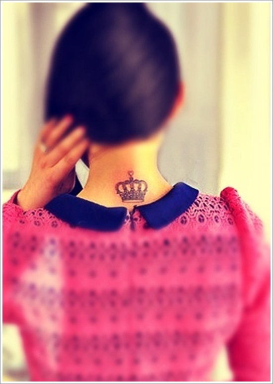 Chic Small Crown Tattoo Design
