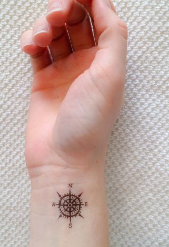 Compass Wrist Tattoo