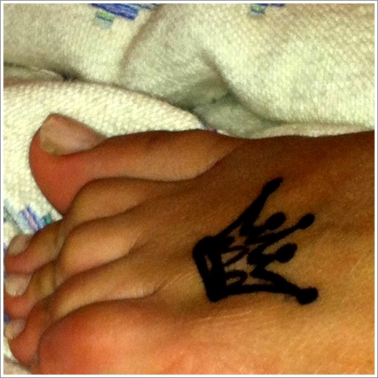 Crown Foot Tattoo Designs