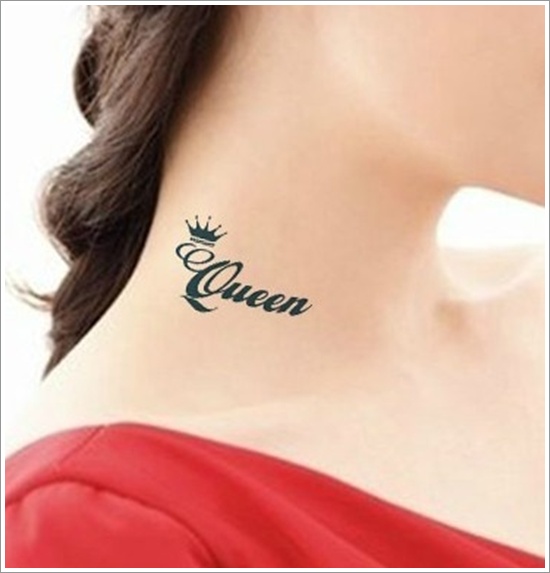 Crown Neck Tattoo