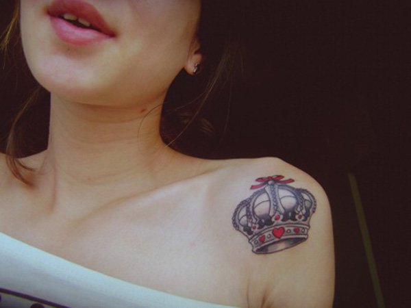 Crown Shoulder Tattoo