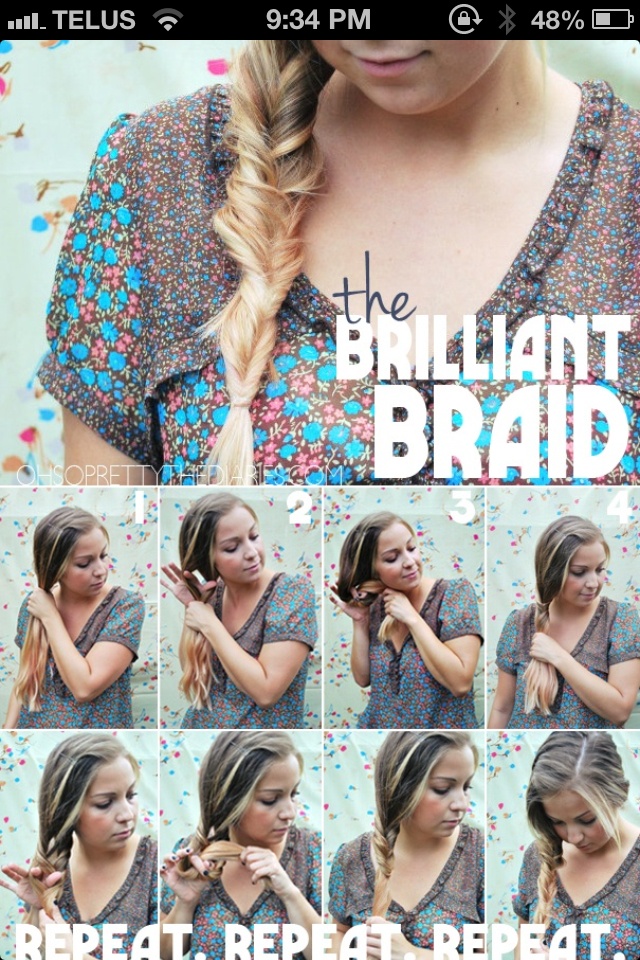 Cute 5-munite braid for long hair