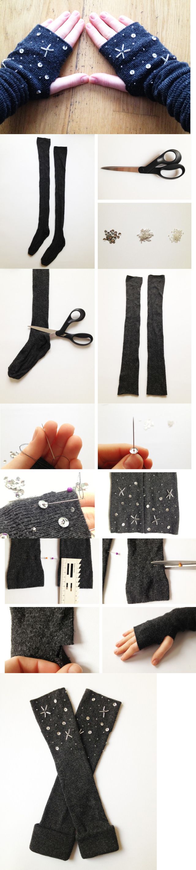 Fashionable Fingerless Gloves