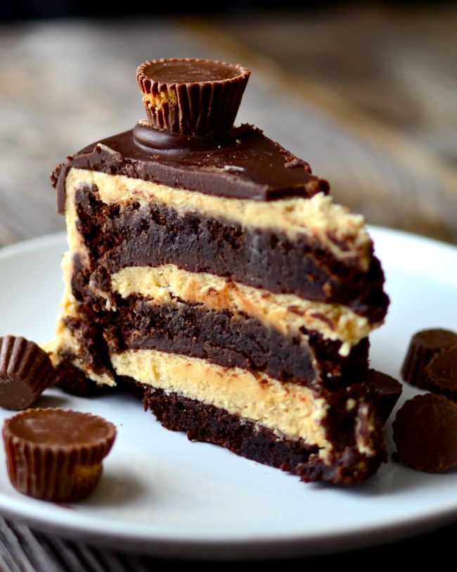 Flourless Chocolate Peanut Butter Cake