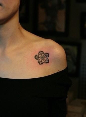 Flower Shoulder Tattoo