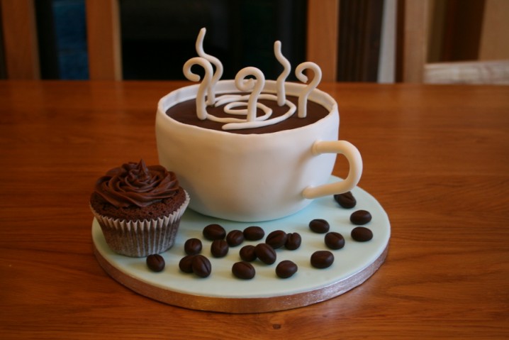 Funny Coffee Cup Cake