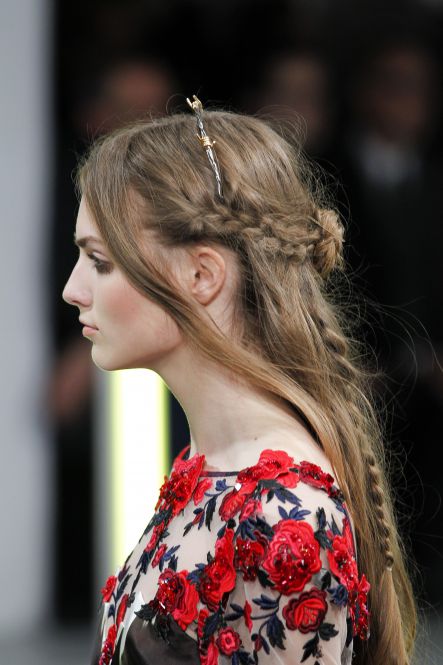 Half-up braids