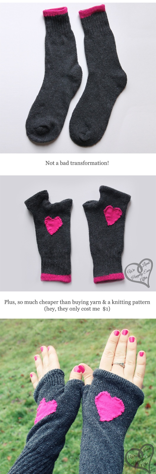 Hearshape Fingerless Gloves