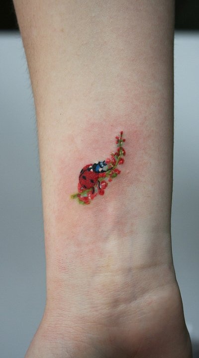 Ladybug Wrist Tattoo