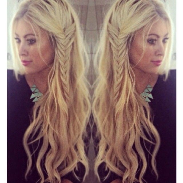 Long Wavy Hair with Side Braid