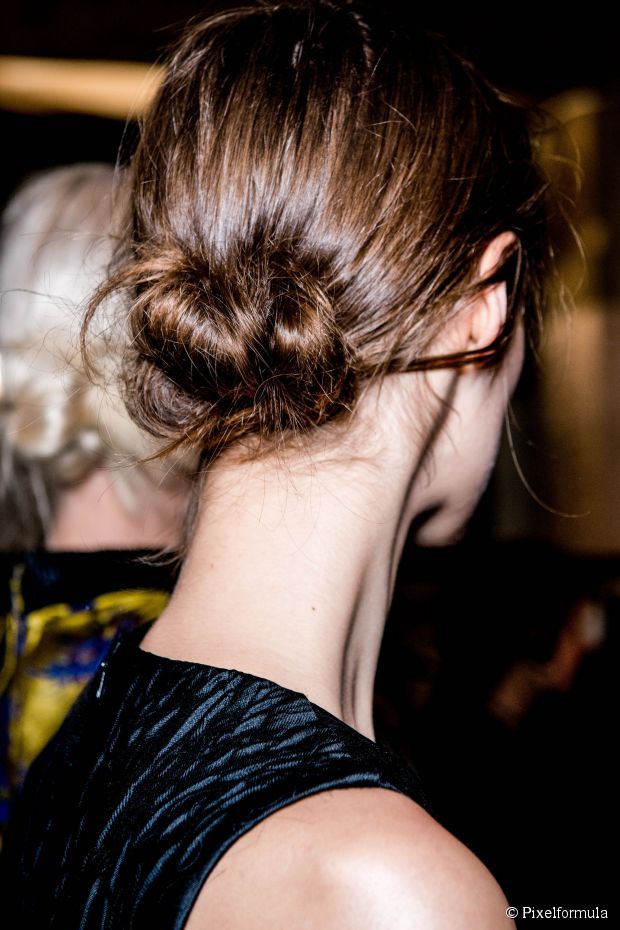 Low chignon