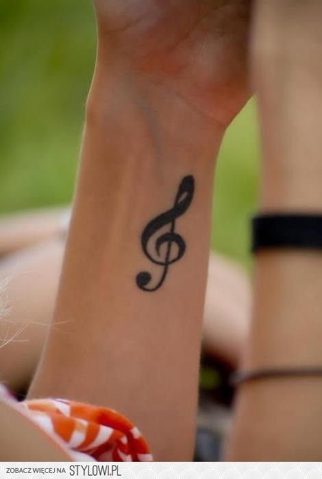 Music Note Wrist Tattoo