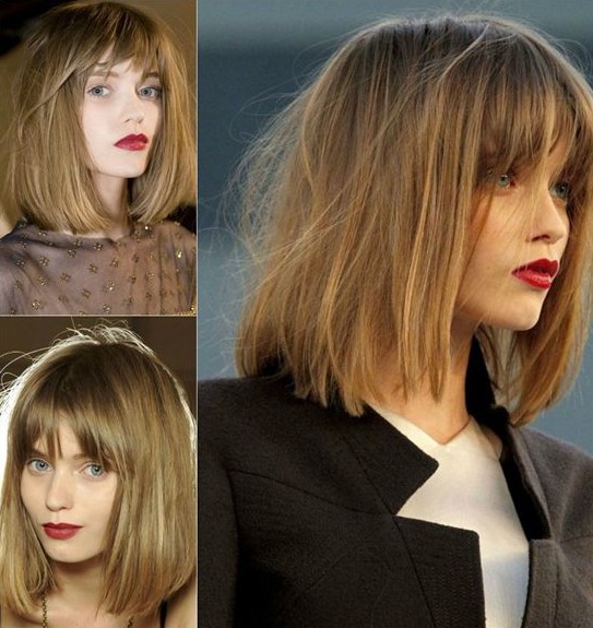 Straight Bob Hairstyle for Shoulder-Length Hair