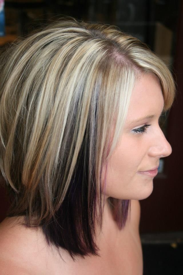 Brown Hair With Two Tone Highlights