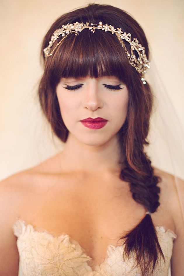 Wedding Braid with Bangs