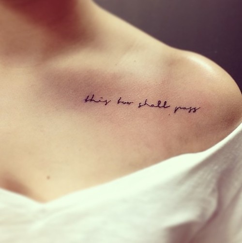 Written Tattoo on Shoulder